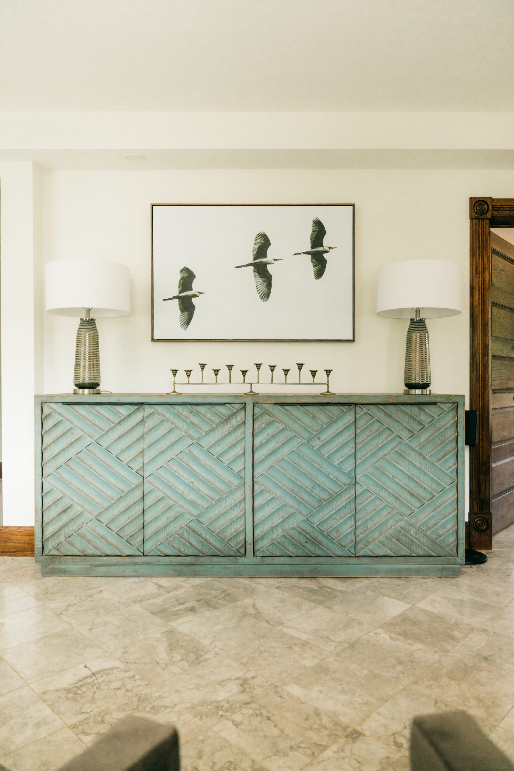 historical condo and wanted to fill the entire space with upscale finishes, rich textures, and vibrant colors
